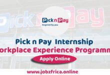 Pick n Pay Internship Workplace Experience Programme